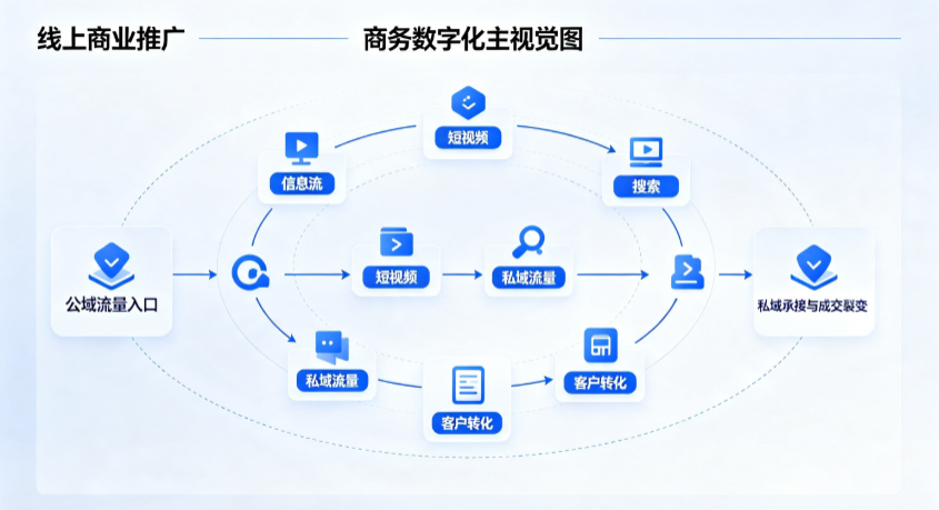 鹤城区线上商业推广怎么做？全域流量闭环搭建与低成本转化实战指南